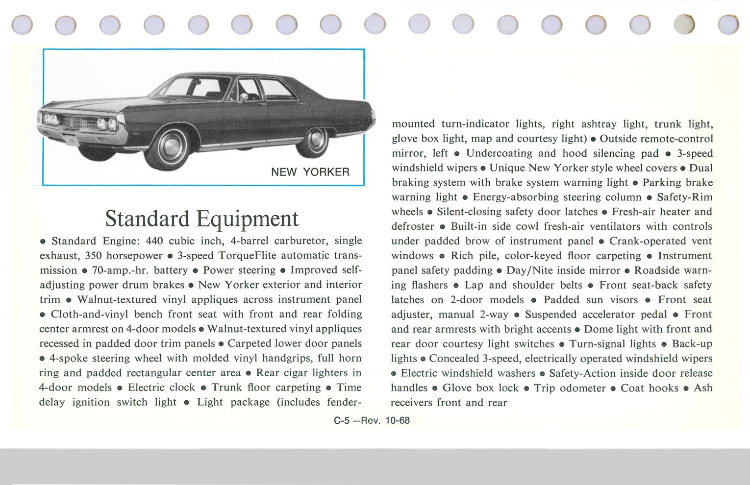 1969 Chrysler Data Book Page 152